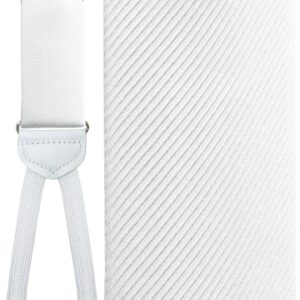 Firenze white silk suspenders