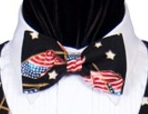 American Flag and Stars Bow tie