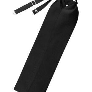 Black faille silk ascot