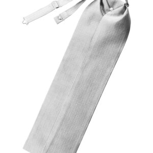 Silver faille silk ascot