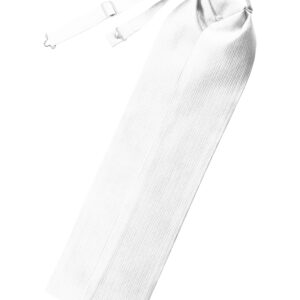 White faille silk ascot