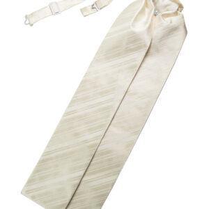 Ivory striped satin ascot