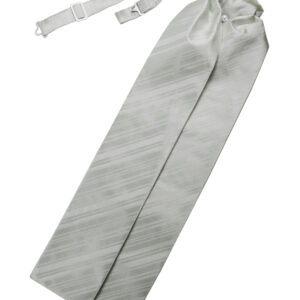 Platinum striped satin ascot
