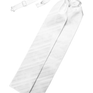 White striped satin ascot