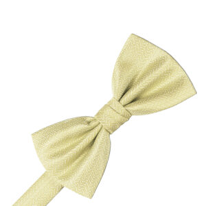 Banana Herringbone Bow tie