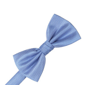 Cornflower Herringbone Bow tie