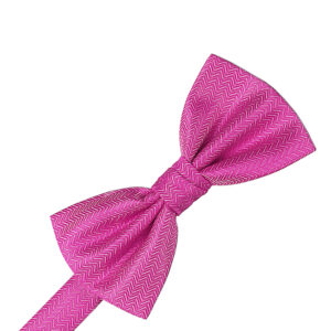 Fuchsia Herringbone Bow tie