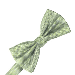 Mint Herringbone Bow tie