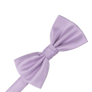 Pastel Lavender Herringbone Bow tie