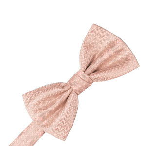 Peach Lavender Herringbone Bow tie