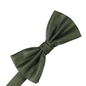 Sage Herringbone Bow tie