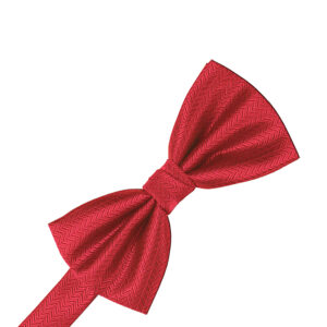 Watermelon Herringbone Bow tie