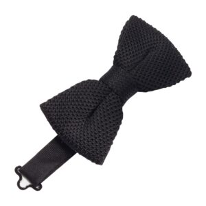 Black Silk Knit Bow tie