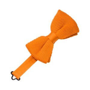 Burnt Orange Silk Knit Bow tie
