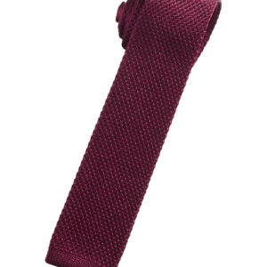 Bordeaux Silk Knit Windsor tie