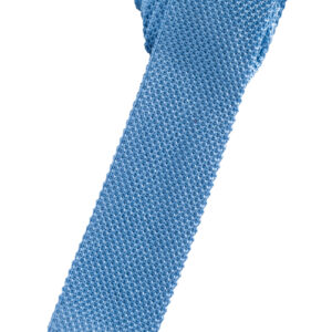 Leisure Blue Silk Knit Windsor tie