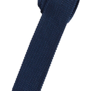 Navy Silk Knit Windsor tie