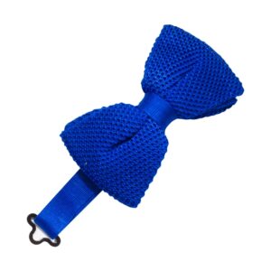 Royal Blue Silk Knit Bow tie