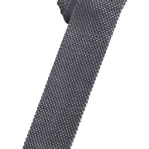 Steel Grey Silk Knit Windsor tie