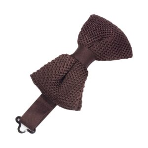 Truffle Silk Knit Bow tie