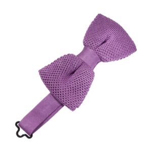 Wisteria Silk Knit Bow tie