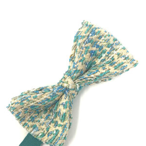 Teal Laurent bow tie