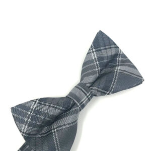 Grey Madison Plaid Bow tie