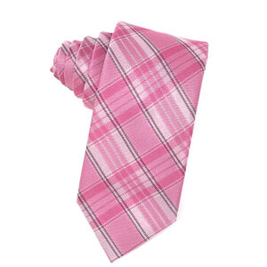 Madison plaid pink necktie