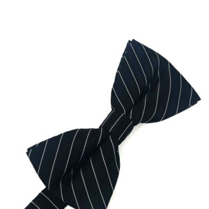 Black Newton striped bow tie