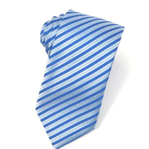 Newton striped blue necktie