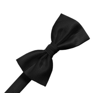 Black Faille Silk Bow tie