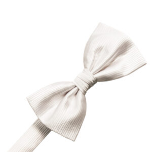 Ivory Faille Silk Bow tie
