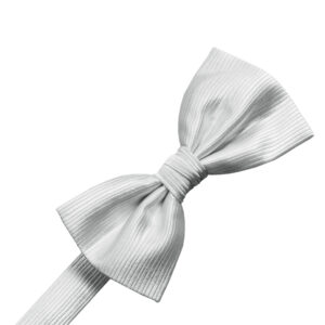 Platinum Faille Silk Bow tie