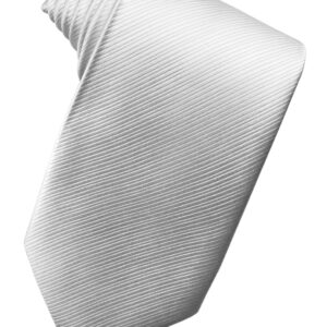 Silver silk faille windsor tie