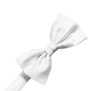 White Faille Silk Bow tie