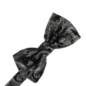 Silver Tapestry Silk Bow tie