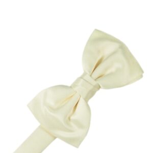 Ivory Satin Bow tie