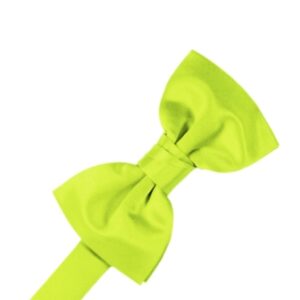 Lime Satin Bow tie