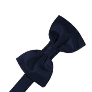 Midnight Blue Satin Bow tie