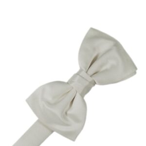 Platinum Satin Bow tie