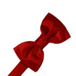 Scarlet Satin Bow tie