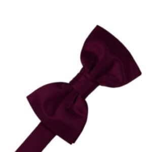 Wine Satin Bow tie