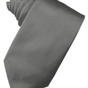 Charcoal Solid Satin Self tie Windsor