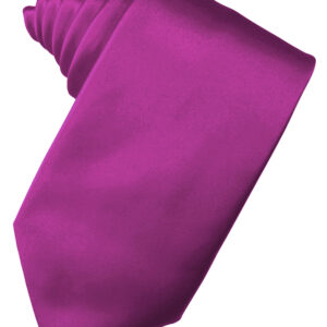 Fuchsia Solid Satin Self tie Windsor