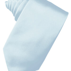Light Blue Solid Satin Self tie Windsor