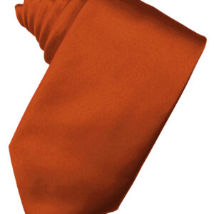 Persimmon Solid Satin Self tie Windsor