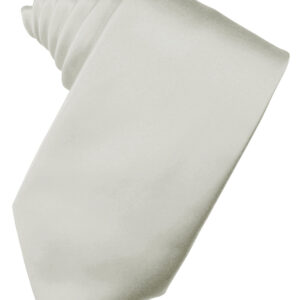Platinum Solid Satin Self tie Windsor