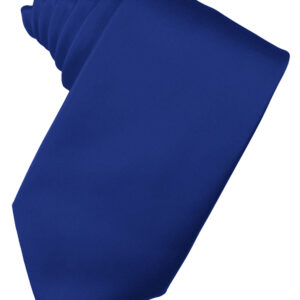 Royal Blue Solid Satin Self tie Windsor