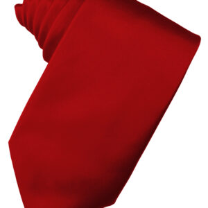 Scarlet Solid Satin Self tie Windsor
