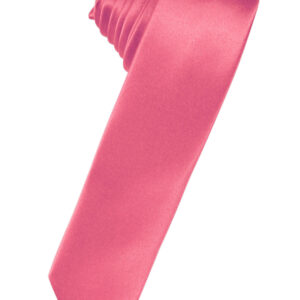 Bubblegum Solid Satin Skinny Windsor